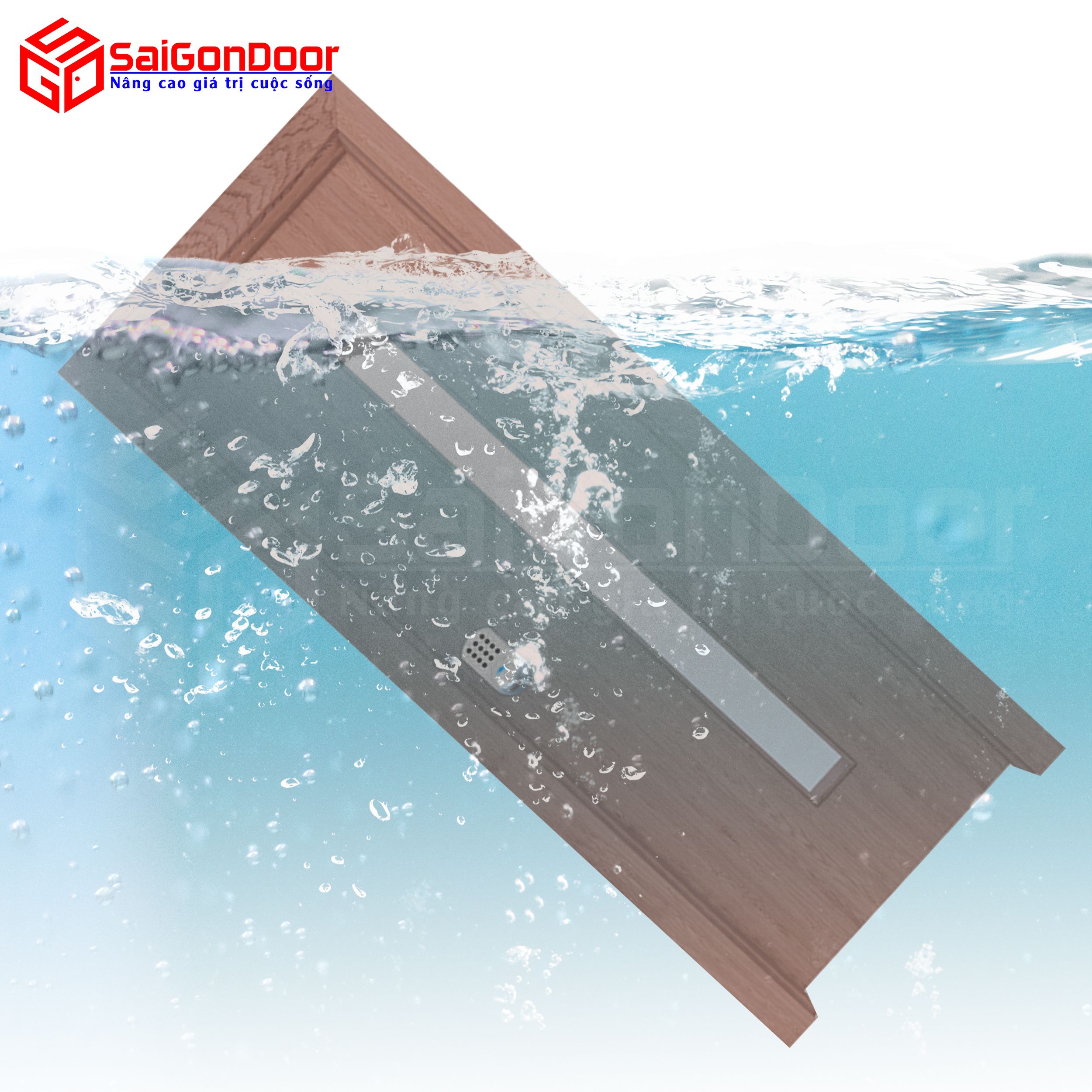 Cửa gỗ nhà tắm Composite cho khả năng chống nước tuyệt đối yên tam khi sử dụng trong nhà tắm