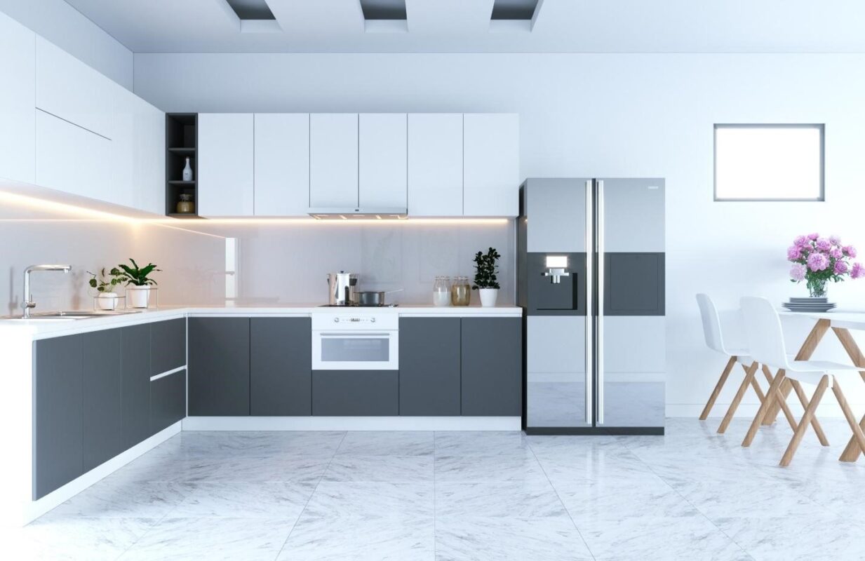 Tủ bếp không tay - xu hướng thiết kế nội thất phòng bếp hiện đại