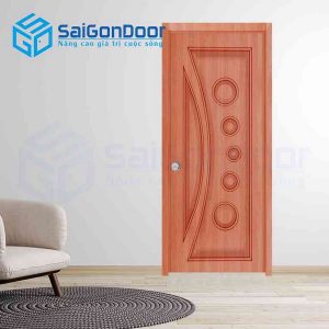 Cửa Gỗ Công Nghiệp SGD 1K Xoan dao 2